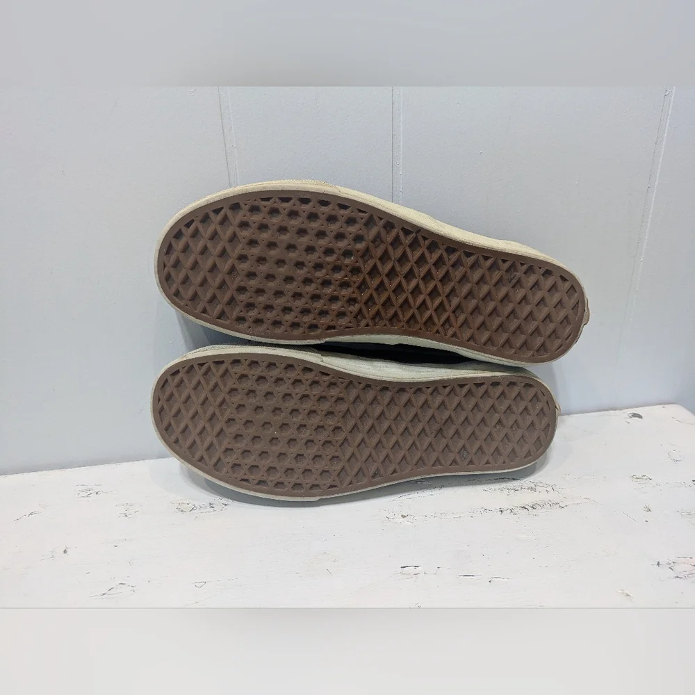 Vans‎ Leather Low Tops T375 Black Size 7.5